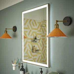 Heritage Kingston Chrome 600 x 800mm Illuminated Rectangle Mirror with Demister Pad