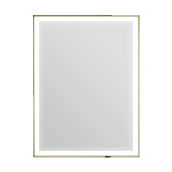 Heritage Kingston Vintage Gold 600 x 800mm Illuminated Rectangle Mirror with Demister Pad