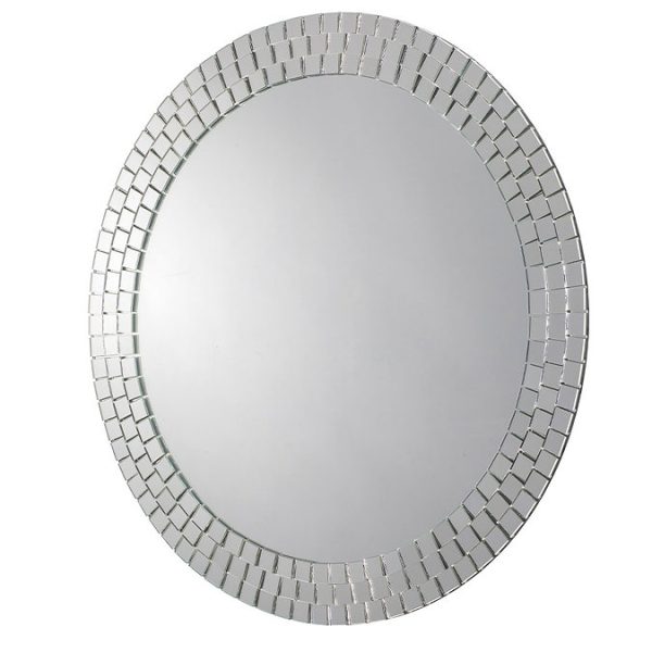 Croydex Meadley Circular Mirror with Mosaic Surround 600 x 600mm - Image 2