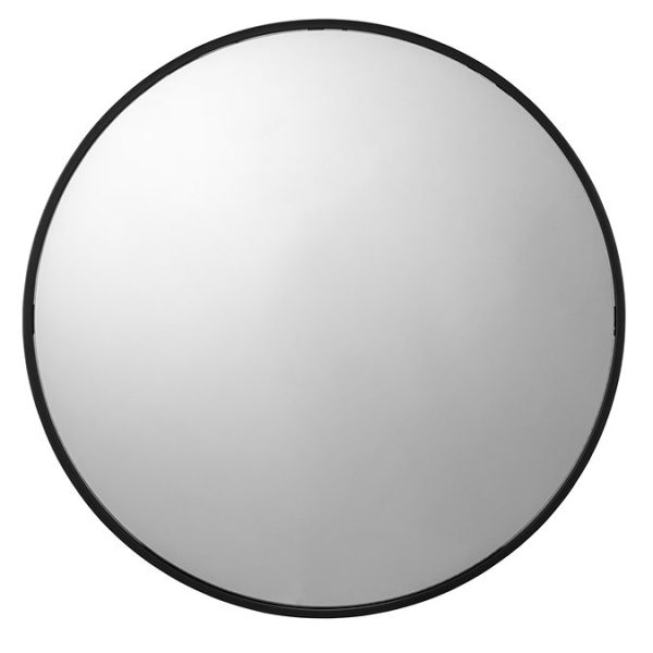 Croydex 500mm Matt Black Circular Wall Mounted Steel Mirror with Shelving - Image 6