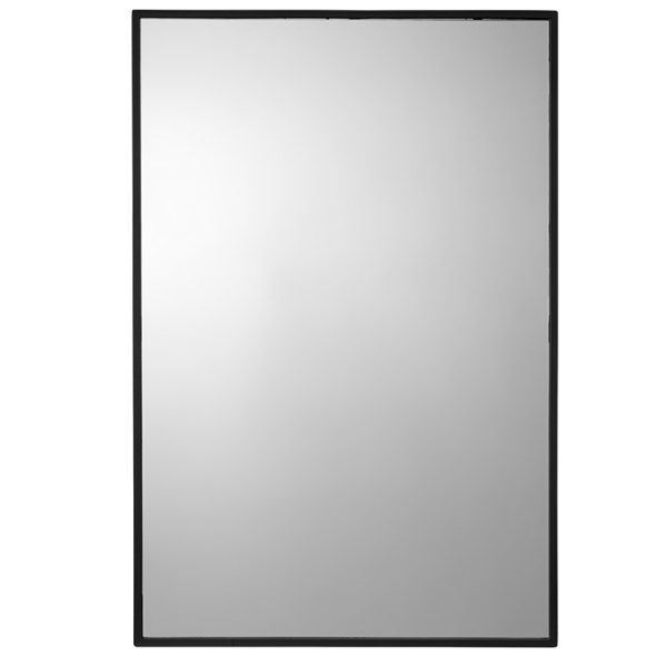 Croydex 600 x 400mm Matt Black Rectangular Wall Mounted Mirror with Shelving - Image 5