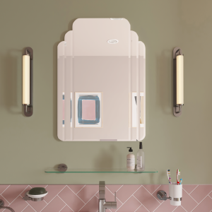 Croydex 700 x 500mm Art Deco Bevelled Mirror