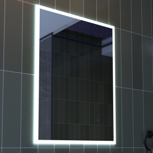 Croydex Hang N Lock Illuminated Mirror with Shaver Socket   800 x 600mm