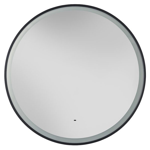 Heritage Newick Black 590mm Illuminated Circular Mirror with Demister Pad - Image 3