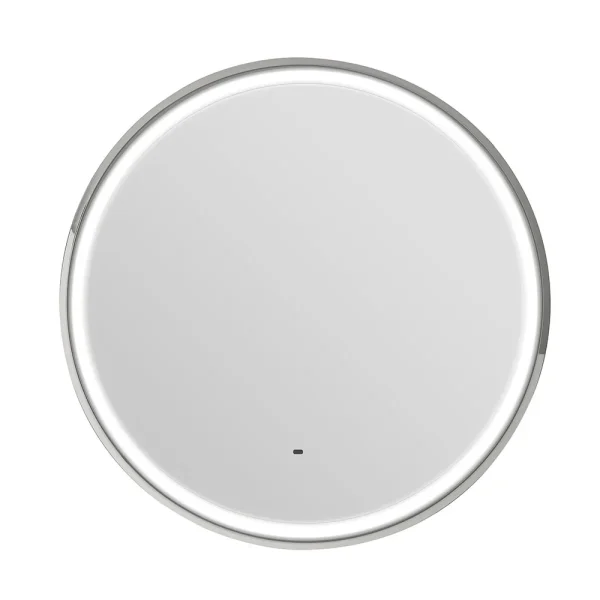 Heritage Newick Chrome 590mm Illuminated Circular Mirror with Demister Pad