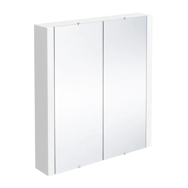 Toreno 2 Door Mirror Cabinet (Minimalist White   617mm Wide)