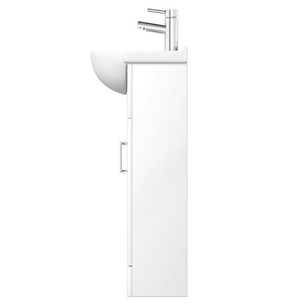 Orchard Eden 410mm White Cloakroom Floor Standing Vanity Unit and Ceramic Basin - Image 4
