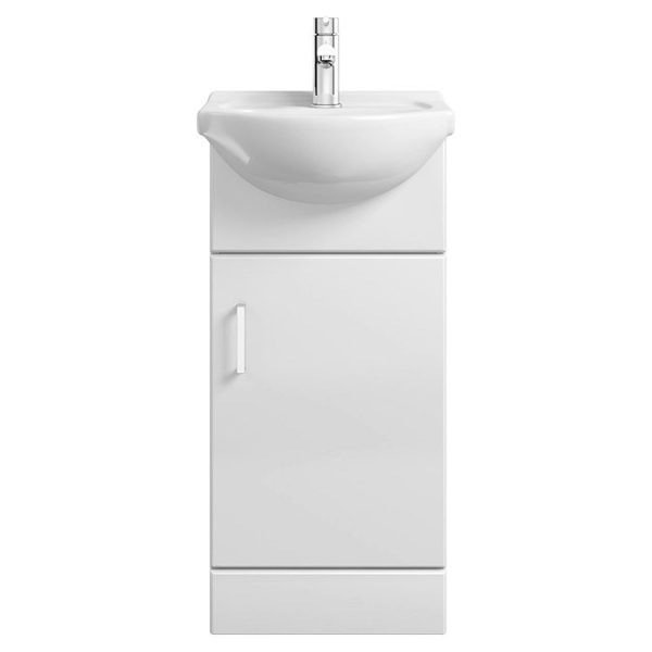 Orchard Eden 410mm White Cloakroom Floor Standing Vanity Unit and Ceramic Basin - Image 3