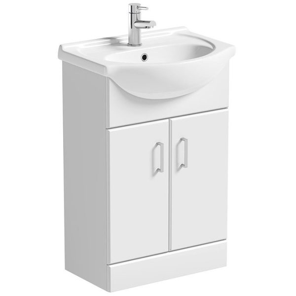 Orchard Eden White 550mm Floor Standing Vanity Unit with Ceramic Basin - Image 3