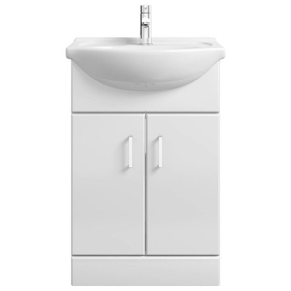 Orchard Eden White 550mm Floor Standing Vanity Unit with Ceramic Basin - Image 7
