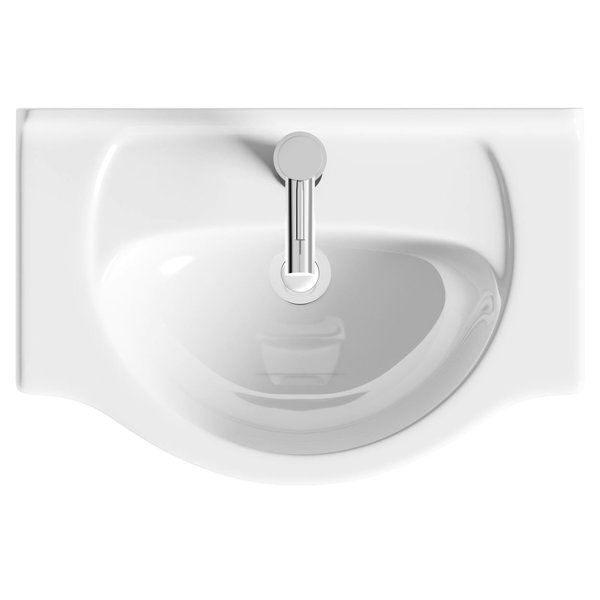 Orchard Eden White 650mm Floor Standing Vanity Unit with Ceramic Basin - Image 2