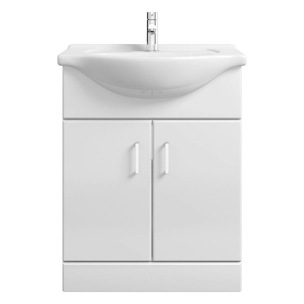 Orchard Eden White 650mm Floor Standing Vanity Unit with Ceramic Basin - Image 6