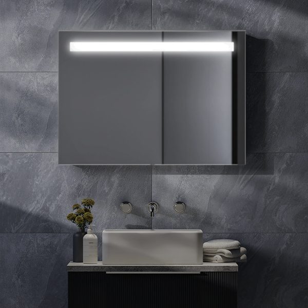 Montreal 700x500mm LED Mirror with Anti Fog Demist & Shaving Socket - Image 2