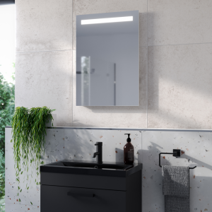 Montreal 500 x 700mm LED Portrait Mirror with Anti Fog Demist & Shaving Socket
