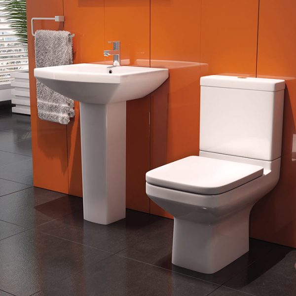 Monza Square Short Projection Toilet + Soft Close Seat - Image 2