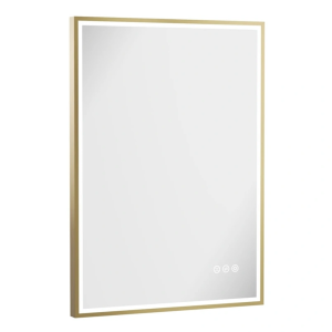 Crosswater MPRO 500 x 700mm LED Mirror   Brushed Brass