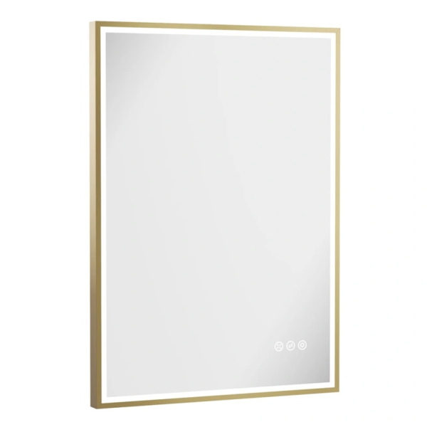 Crosswater MPRO 500 x 700mm LED Mirror   Brushed Brass