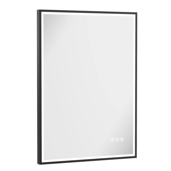 Crosswater MPRO 500 x 700mm LED Mirror   Matt Black