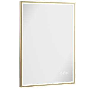 Crosswater MPRO 600 x 800mm LED Mirror   Brushed Brass