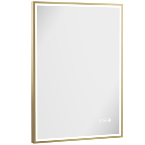 Crosswater MPRO 700 x 900mm LED Mirror   Brushed Brass