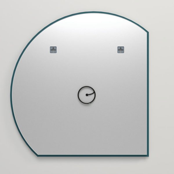 Mercury LED Backlit Circular Corner Fix Mirror 830 x 870mm with Anti Fog and Touch Sensor (Left Hand Version) - Image 4