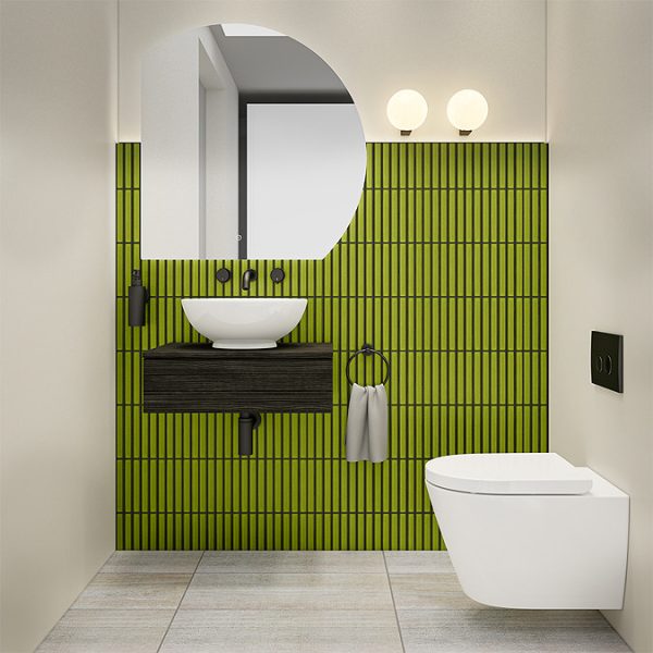 Mercury LED Backlit Circular Corner Fix Mirror 830 x 870mm with Anti Fog and Touch Sensor (Left Hand Version) - Image 2