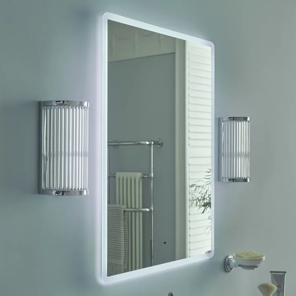 Heritage Stanmer 600 x 800mm Illuminated Rectangle Mirror with Demister Pad