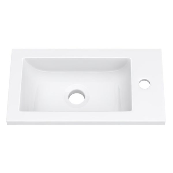 Montrose 400mm Indigo Blue Cloakroom Vanity Unit with Chrome Handle - Image 2