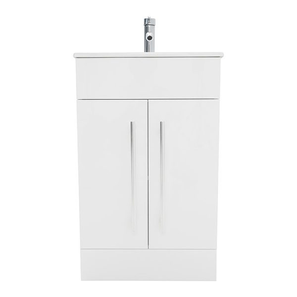 AquaSure Toreno PVC Vanity Unit   500mm Modern Gloss White   100% Waterproof - Image 6