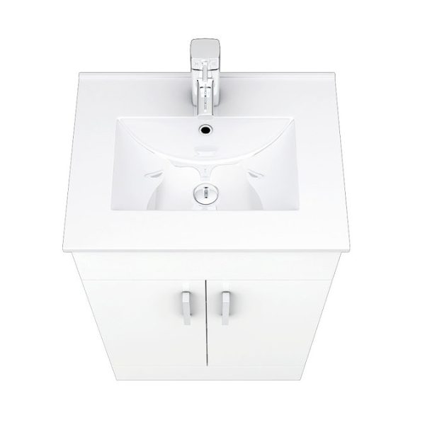 Toreno White 500mm Vanity Unit (Flat Packed) - Image 2