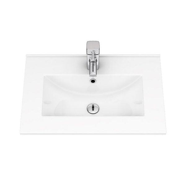 AquaSure Toreno PVC Vanity Unit   600mm Modern Gloss White   100% Waterproof - Image 3