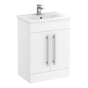 AquaSure Toreno PVC Vanity Unit   500mm Modern Gloss White   100% Waterproof