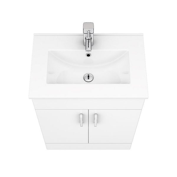 Toreno White 620mm Vanity Unit (Flat Packed) - Image 2