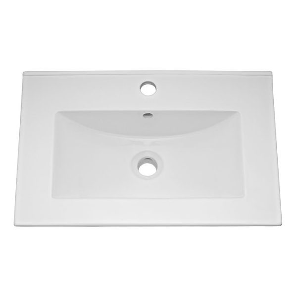 Toreno Light Grey 600mm Modern Vanity Unit - Image 3