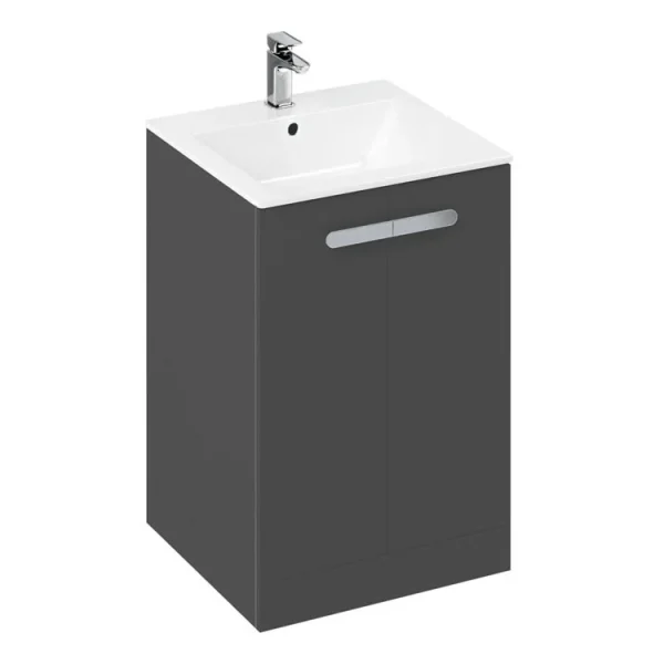 Britton MyHome 600mm Floor Standing 2 Door Vanity Unit   Grey