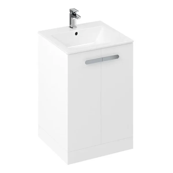 Britton MyHome 600mm Floor Standing 2 Door Vanity Unit   White