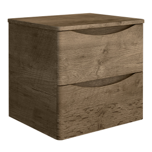 Monza Wall Hung Countertop Vanity Unit (500mm Wide   Chestnut)