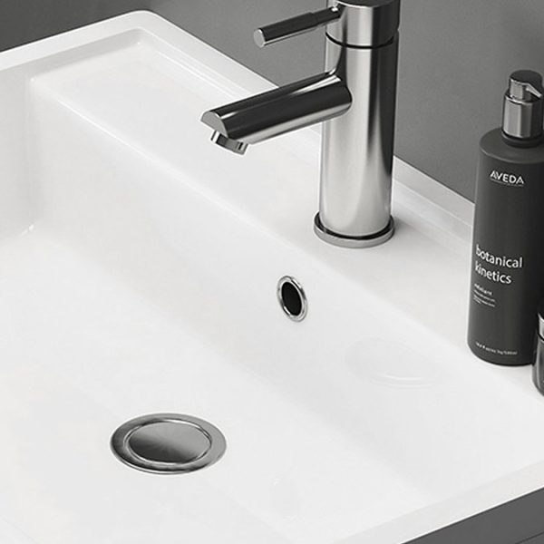 Monza Matt Grey 500mm Wide Wall Mounted Vanity Unit - Image 3