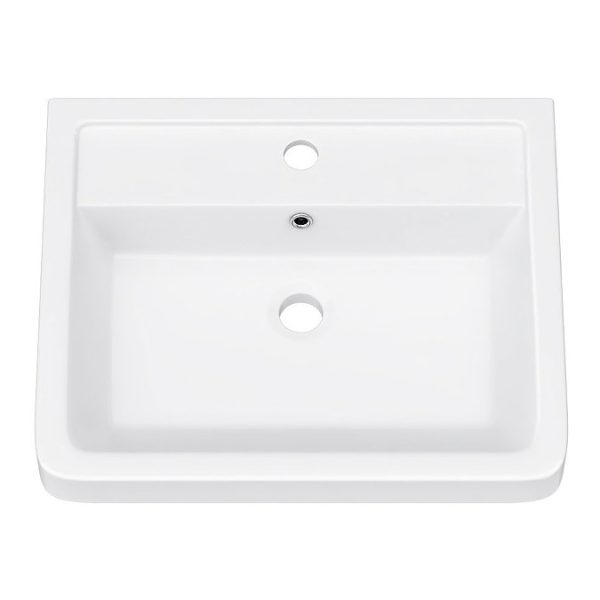 Monza Graphite Oak 500mm Wide Wall Mounted Vanity Unit - Image 2
