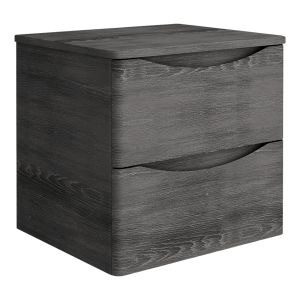 Monza Wall Hung Countertop Vanity Unit (500mm Wide   Graphite Oak)