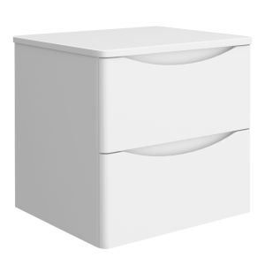 Monza Wall Hung Countertop Vanity Unit (500mm Wide   Gloss White)