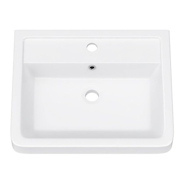 Monza White Ash 500mm Wide Floor Standing Vanity Unit - Image 3