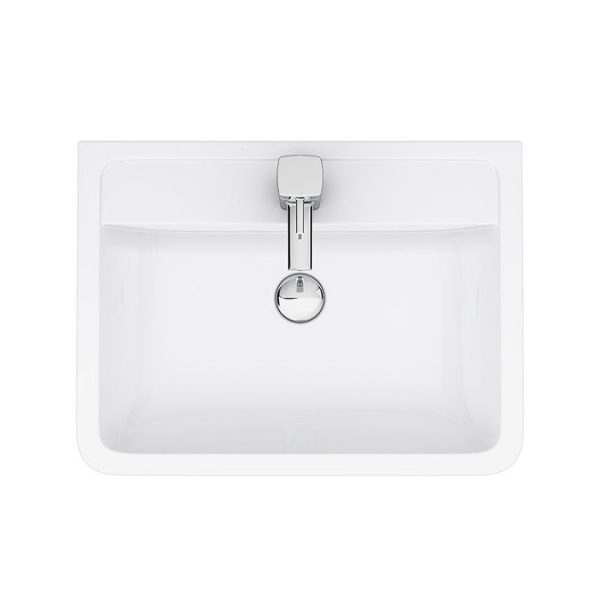 Monza 600mm Wall Hung 2 Drawer Vanity Unit (Stone Grey Woodgrain   Depth 450mm) - Image 2