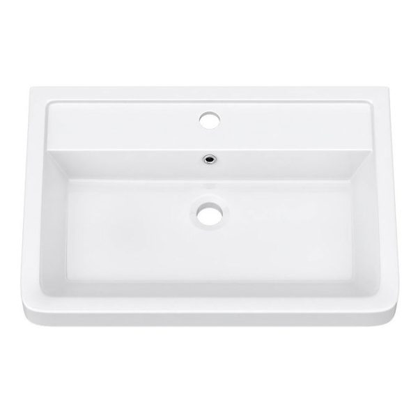 Monza Graphite Oak 600mm Wide Floor Standing Vanity Unit - Image 2
