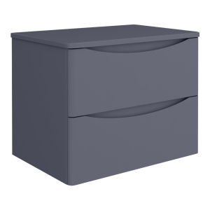 Monza Wall Hung Countertop Vanity Unit (600mm Wide   Matt Grey)