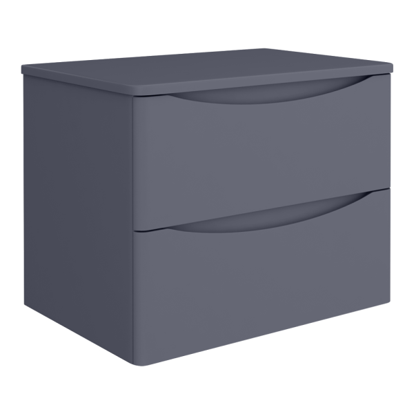 Monza Wall Hung Countertop Vanity Unit (600mm Wide   Matt Grey)