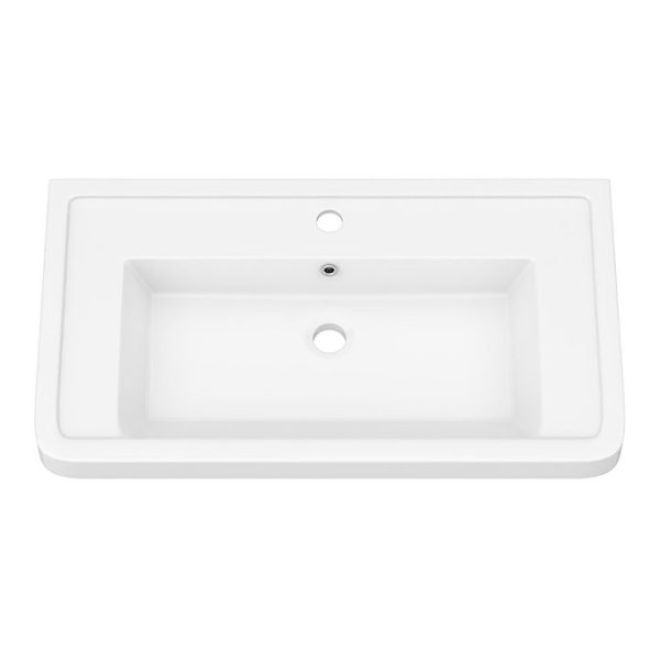 Monza Gloss White 750mm Wide Floor Standing Vanity Unit - Image 3