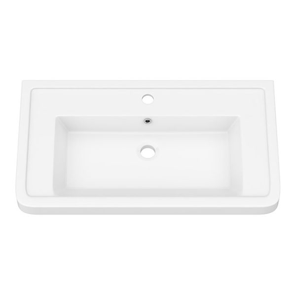 Monza Matt Grey 750mm Wide Wall Mounted Vanity Unit - Image 2