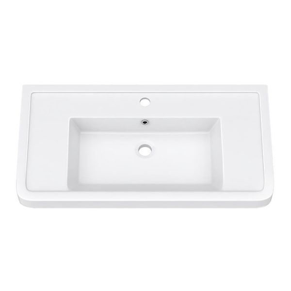 Monza Graphite Oak 900mm Wide Floor Standing Vanity Unit - Image 3