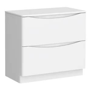 Monza Floor Standing Countertop Vanity Unit (900mm Wide   Gloss White)